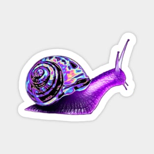 Purple Holo Snail Sticker